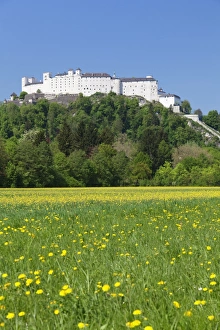 Austrian Culture Prints: Hohensalzburg Fortress, Salzburg, Salzburger Land, Austria, Europe