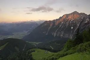 Berchtesgaden Prints: Hoher Goll mountain range seen from the Rossfeld Panoramastrasse (Rossfeldhoehenringstrasse or Panoramic Highway)