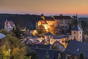 Saxony Prints: Hohnstein Castle, Hohnstein, Elbsandstein Mountains, Saxony Switzerland National Park