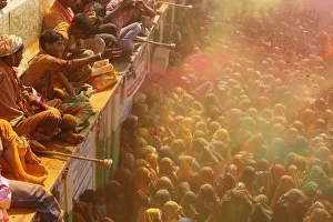 Dust Prints: Holi celebration in Dauji temple, Dauji, Uttar Pradesh, India, Asia