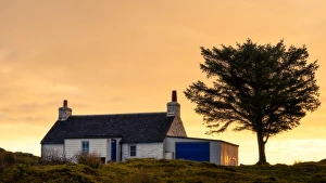 One Object Prints: Holiday cottage on the Isle of Mull, Inner Hebrides, Scotland, United Kingdom, Europe