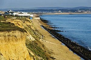 Sea Cliffs Prints: Holiday resort of Milford on Sea, Hampshire, England, United Kingdom, Europe