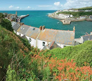 Villages Prints: The holiday resort town of Porthleven, Cornwall, England, United Kingdom, Europe
