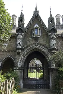 Holly Village, Grade 2 listed Gothic style buildings dating from 1865, architect Henry Darybishire, Highgate, London, England, United Kingdom, Europe