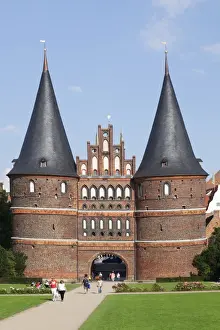 City Gate Prints: Holstentor gate, Lubeck, UNESCO World Heritage Site, Schleswig Holstein, Germany, Europe