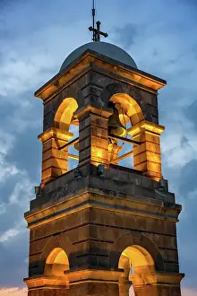 George Prints: Holy Church of Saint George of Lycabettus tower in Lycabettus Hill, Athens, Greece