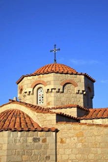 Greek Orthodox Prints: The Holy Convent Evangelismos, Patmos, Dodecanese, Greek Islands, Greece, Europe