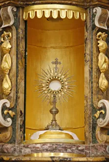 Catholic Prints: Holy Sacrament monstrance in St. John the Baptist church, Xewkija, Gozo, Malta, Europe