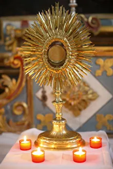 Holy Sacrament Prints: Holy sacrament, St. Nicolas de Veroce, Haute-Savoie, France, Europe