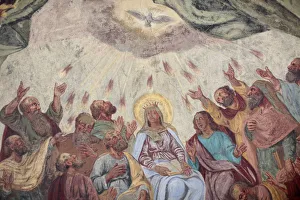 Biblical Prints: Holy Spirit fresco in Loreto church, Prague, Czech Republic, Europe