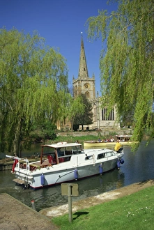 Holy Trinity church from the River Avon, Stratford-upon-Avon, Warwickshire