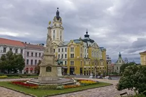 Holy Trinity column in Pecs, Hungary, Europe