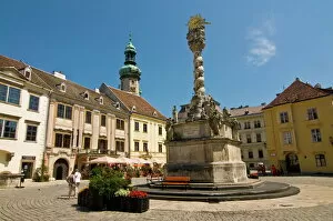 Images Dated 6th August 2008: Holy Trinity column in the town of Sopron, Hungary, Europe