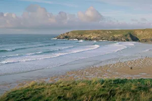 Wave Prints: Holywell Bay, near Newquay, Cornwall, United Kingdom, Europe