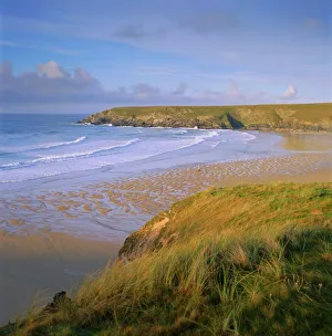 Wave Prints: Holywell Bay, near Newquay, Cornwall, England, UK