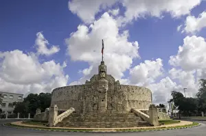 Merida Prints: Homeland Monument by sculptor Romulo Rozo on the Paseo de Montejo in Merida, Yucatan