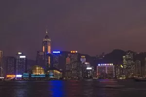 Images Dated 5th November 2007: Hong Kong Island skyline at dusk, Hong Kong, China, Asia