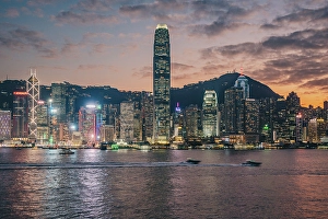 Hong Prints: The Hong Kong Skyline at night, Hong Kong, China