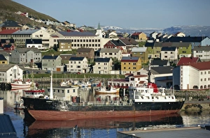 Finnmark Prints: Honningsvag, the worlds northernmost town, Finnmark, Norway, Scandinavia, Europe