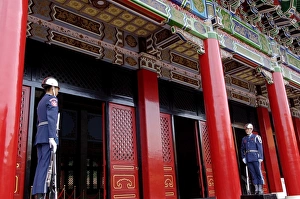 Soldiers Prints: Honor guard at Martyrs Shrine, Taipei, Taiwan, Republic of China, Asia