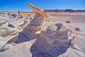 Hoodoo Prints: Hoodoo formations in the Devils Playground in Petrified Forest National Park