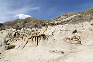 Hoodoo Prints: The hoodoos, rock formations formed by the erosion of Bentonite in the Badlands close
