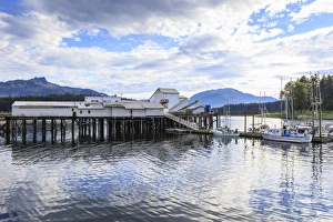 Hoonah, dock and boats, Tlingit Community, Icy Strait Point, summer, Chichagof Island