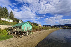 Hoonah Prints: Hoonah, shoreline, Tlingit Community, Icy Strait Point, summer, Chichagof Island