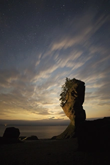 Hopewell Rocks, the flowerpot rocks, on the Bay of Fundy, scene of the worlds highest tides