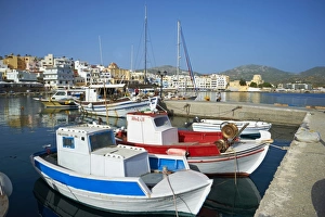 Karpathos Prints: Hora, harbour, Pigadia, Karpathos Island, Dodecanese, Greek Islands, Greece, Europe