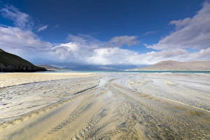 Horgabost beach, facing the island of Taransay, Isle of Harris, Outer Hebrides, Scotland