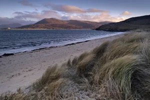 Sand Dunes Prints: Horgabost Beach Marram Grass Dunes and Beinn Dhubh, Horgabost, Isle of Harris