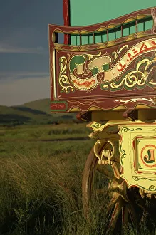 Decoration Prints: Horse drawn caravan, Appleby annual horse fair, Eden Valley, Lake District