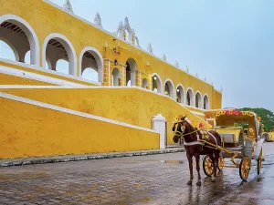 Adventures Prints: Horse-drawn carriage in front of the Convent of San Antonio de Padua