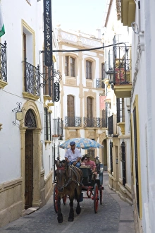 Carriages Prints: Horse drawn carriage, Ronda, one of the white villages, Malaga province