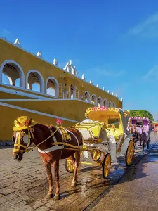 Carriage Prints: Horse-drawn carriages in front of the Convent of San Antonio de Padua