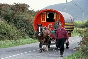 Images Dated 7th August 2008: Horse-drawn gypsy caravan