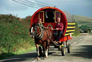 Irish Gallery: Horse-drawn gypsy caravan