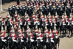 Uniform Prints: Horse Guards at Trooping the Colour, London, England, United Kingdom, Europe