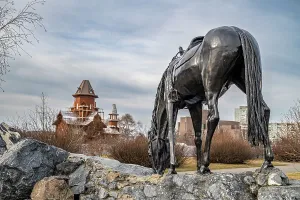 Expression Prints: Horse monument in Krasnoyarsk, Siberia, Russia
