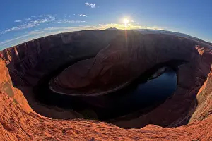 Glen Canyon Prints: Horseshoe Bend in the Glen Canyon Recreation Area at sundown