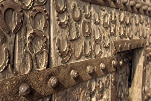 Fatehpur Sikri Prints: Horseshoes on wall at Fatehpur Sikri