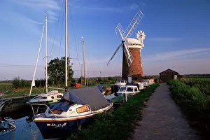 Norfolk Prints: Horsey windmill, Norfolk Broads, Norfolk, England, United Kingdom, Europe
