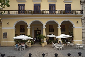 Dine Prints: Hostal San Angel, Plaza Vieja, Old Havana, Cuba, West Indies, Central America