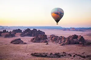 Arabia Prints: Hot air balloon flight over Hegra site and around with Hero Balloon Flights Saudi Operator