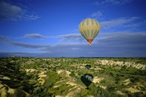 Asia Minor Prints: Hot air ballooning above Cappadocian landscape