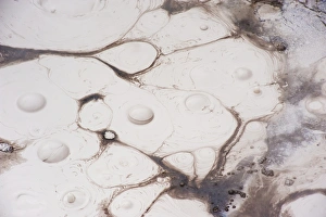 Mud Pool Prints: Hot bubbling mud pool at Orakei Korako Thermal Park