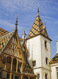Burgundy Prints: Hotel, Beaune, Burgundy, France, Europe