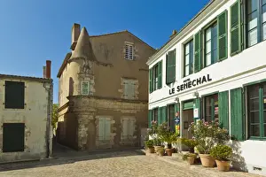 Shutters Prints: Hotel Senechal on Rue Gambetta in the islands principal western town. Ars en Re