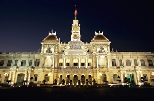 Saigon Prints: Hotel de Ville (Ho Chi Minh City Hall) at night